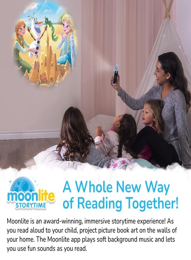 مونليت مجموعة قصص ديزني مونلايت الضخمة مع جهاز عرض صغير و10 قصص كلاسيكية قبل النوم، طريقة سحرية للقراءة معًا، كتب قصص رقمية، مؤثرات صوتية ممتعة، هدايا تعليمية للأطفال من عمر سنة فما فوق - Image 3